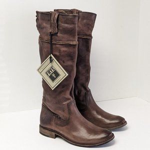 Frye Shirley Artisan Tall Boots, Dark Brown Leather, Women's 6.5 M